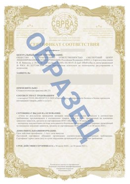 Образец Сертификат СТО 01.064.00220722.2-2020 Вырица Сертификат СТО 01.064.00220722.2-2020 